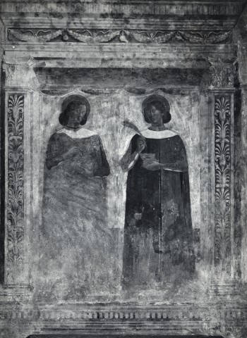 Anonimo — Anonimo romano - sec. XV - San Cosma e san Damiano — insieme